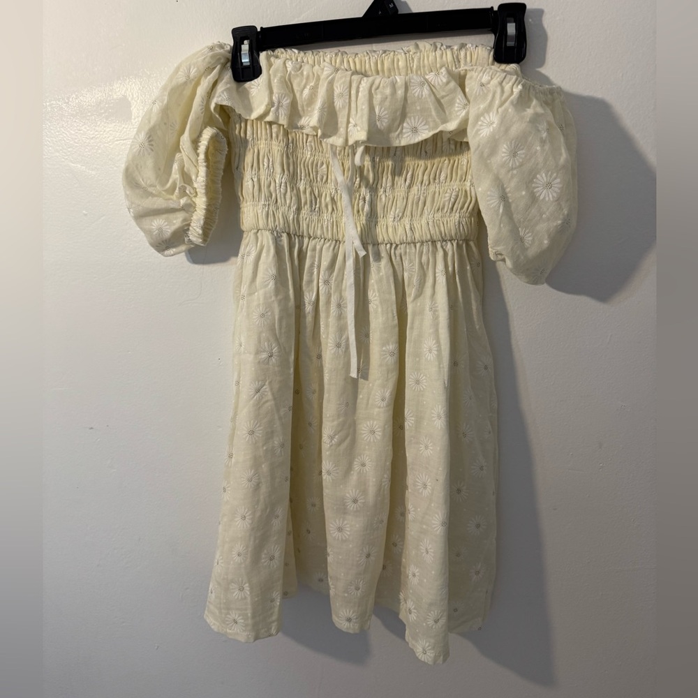 Yeanzuun Floral Babydoll Dress Beige - SIZE M elastic bodice - Picture 2 of 5